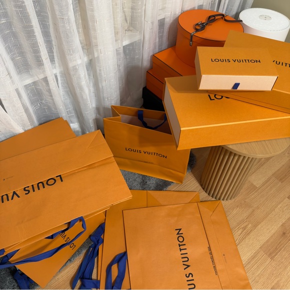 Louis Vuitton Accessories - Louis Vuitton Orange Shopping Bags and Boxes